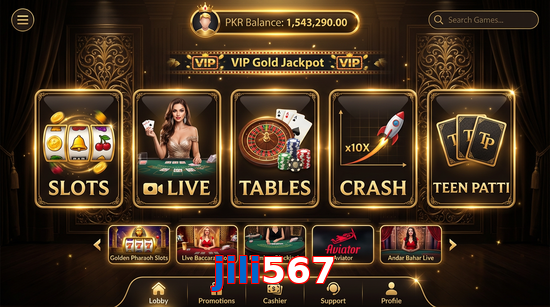 Main screen of Jili567 casino page for PK players
