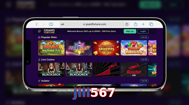 Main screen of Jili567 ios page for PK players